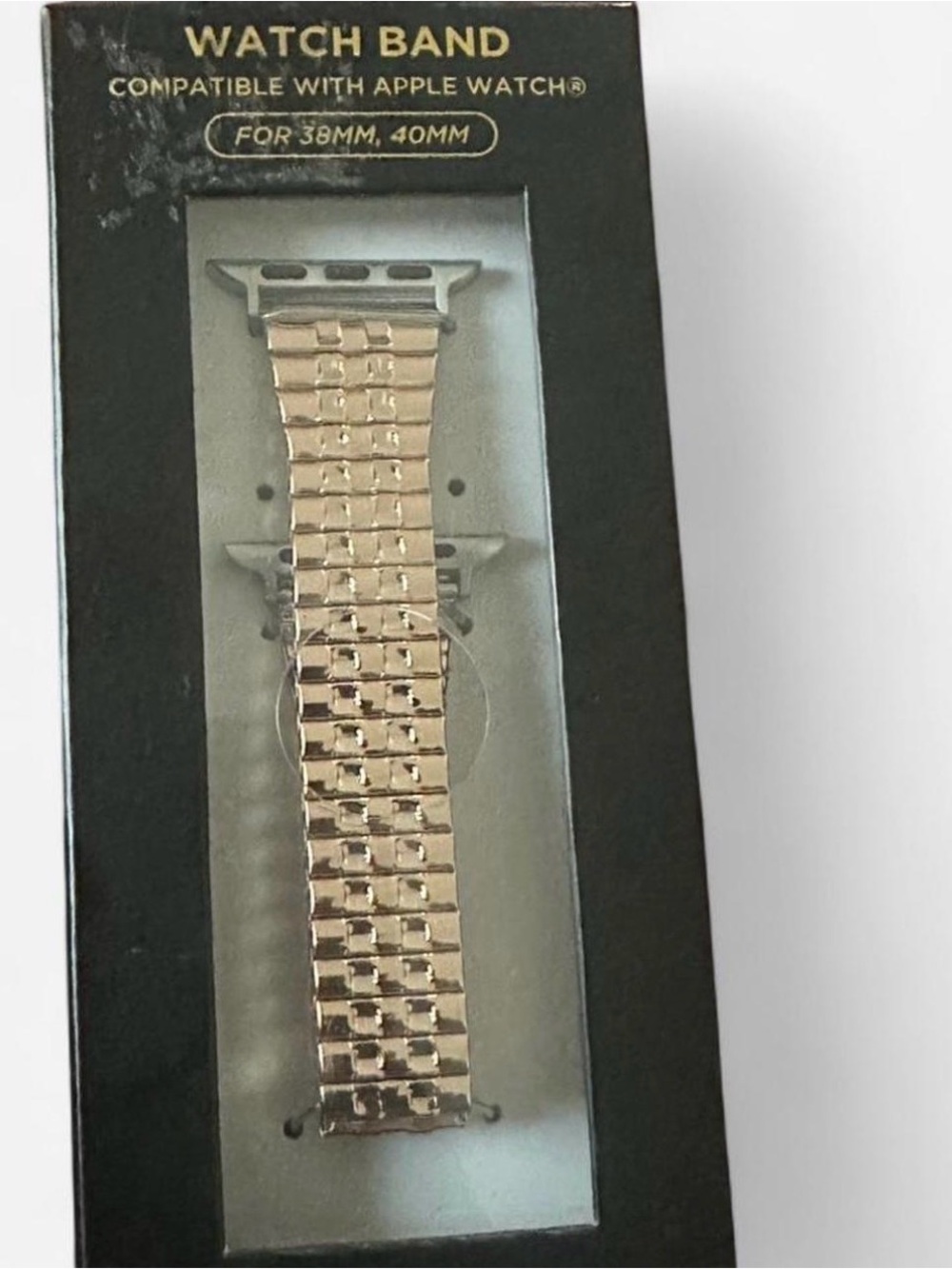 Gold Metal Link Watch Band Compatible with Apple Watch (38mm/40mm)